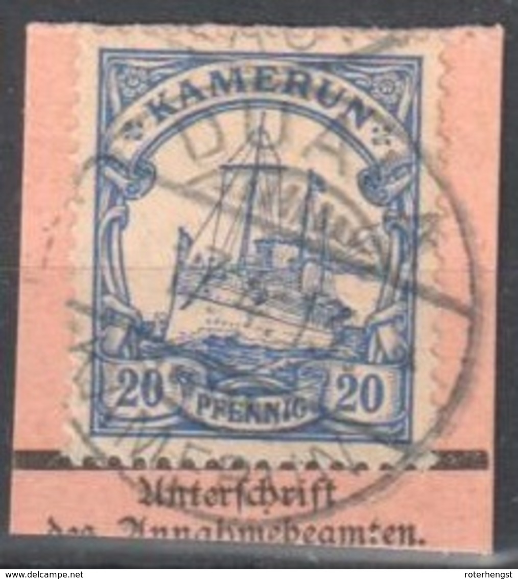 Kamerun Duala Cancel On Fragment 1913 - Kamerun