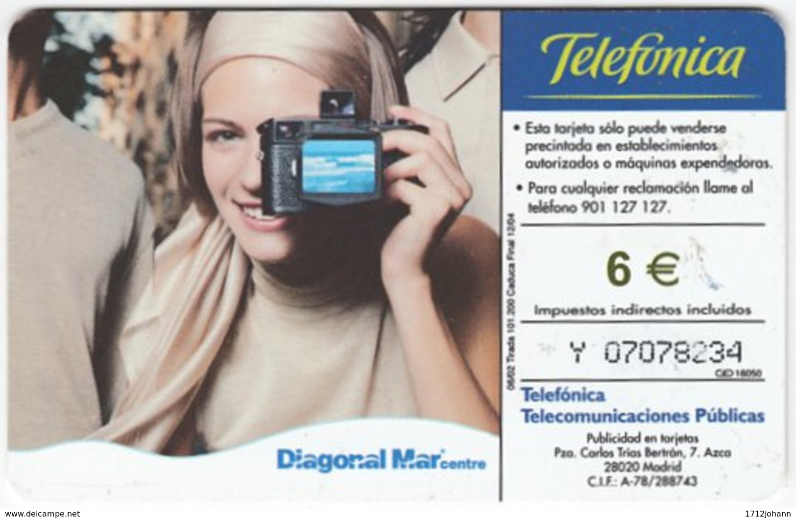 SPAIN B-460 Chip Telefonica - Animal, Sea Life, Fish - Used - Autres & Non Classés