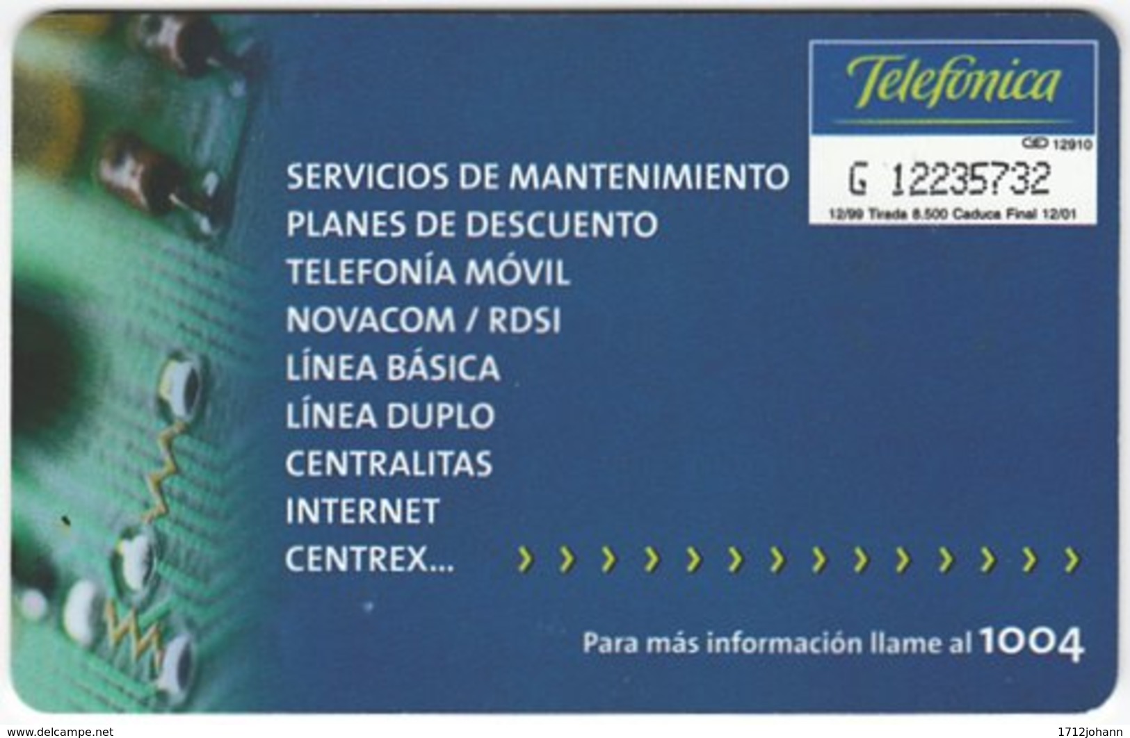 SPAIN B-494 Chip Telefonica - Used - Autres & Non Classés