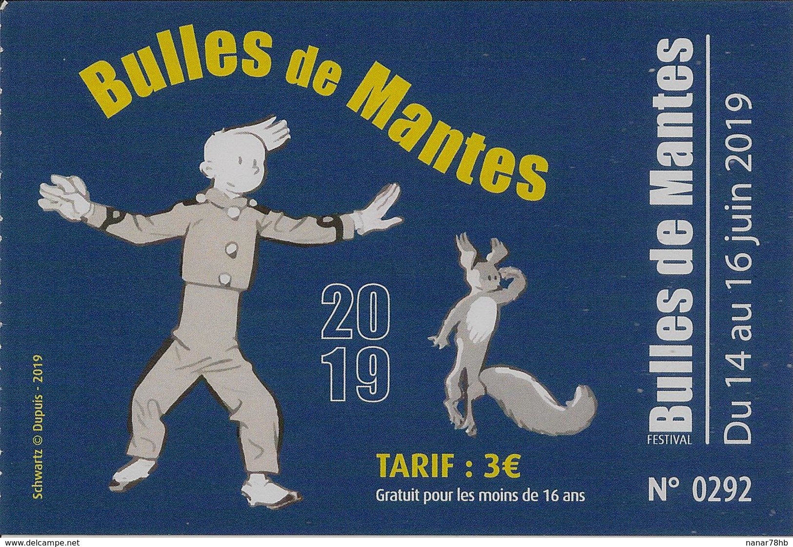 Bandes Dessinées, Bulles De Mantes (78) 2019 Illustration Schwartz, Spirou - Non Classés