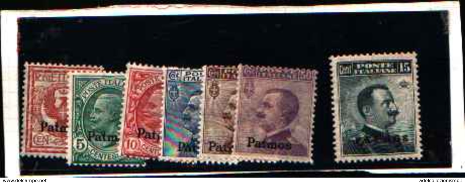 5646BIS )  EGEO-PATMO-Serie Ordinaria - 1 Dicembre 1912-SERIE 6 V. MNH+MLH* - Egée (Patmo)