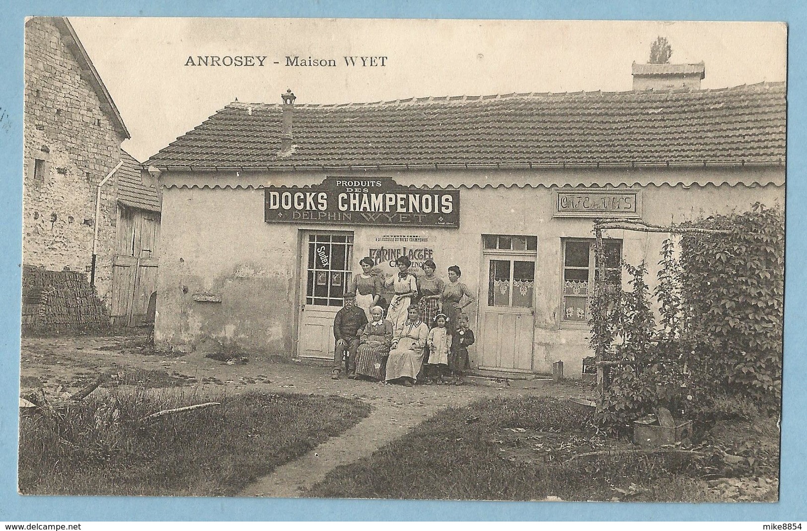 DA020  CPA   ANROSEY (Haute-Marne)  Maison Delphin WYET - Café Des Amis - Produits Des DOCKS CHAMPENOIS  +++ - Autres & Non Classés