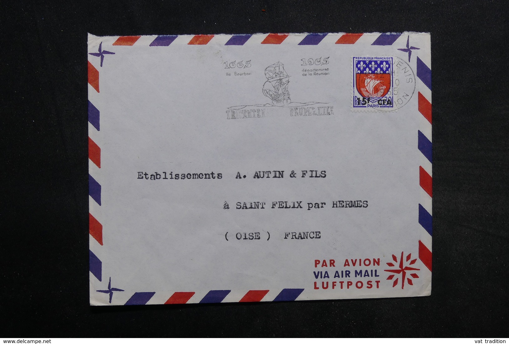 RÉUNION - Lot de 55 enveloppes , période 1970 - L 34243