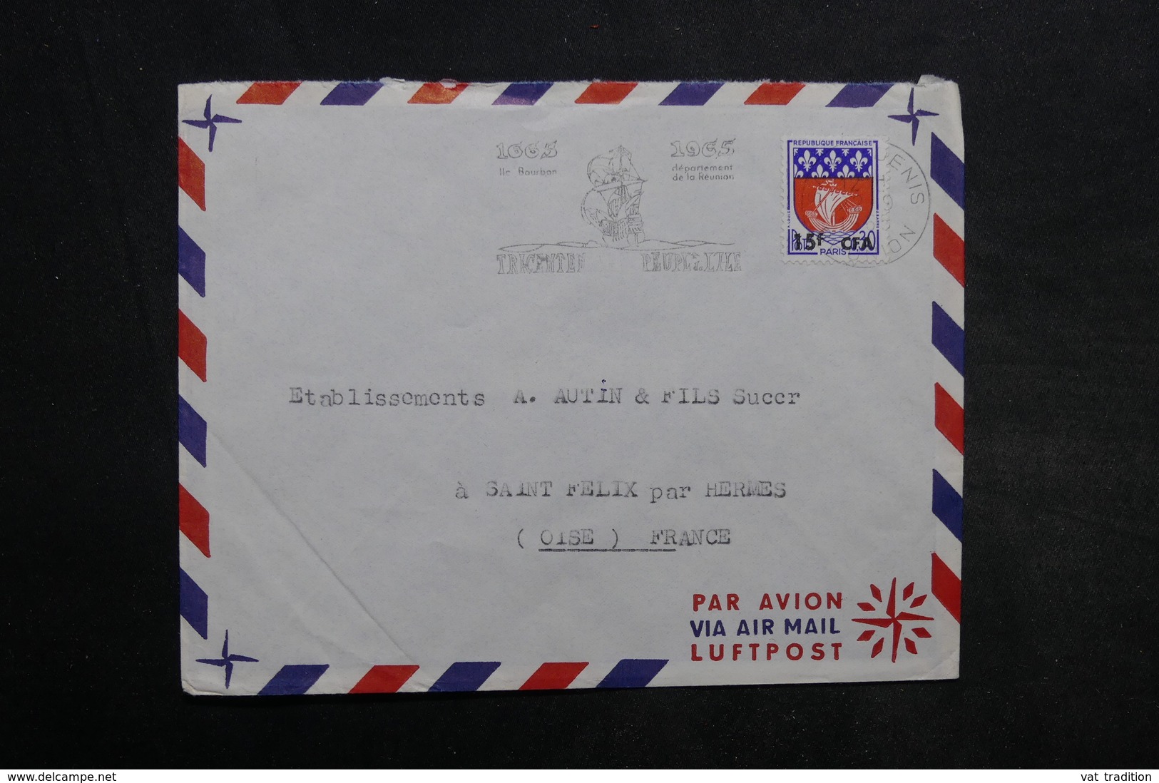 RÉUNION - Lot de 55 enveloppes , période 1970 - L 34243