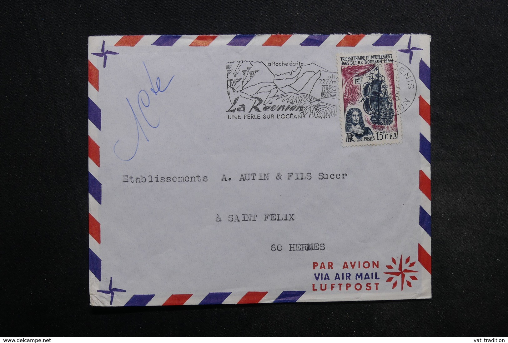 RÉUNION - Lot de 55 enveloppes , période 1970 - L 34243