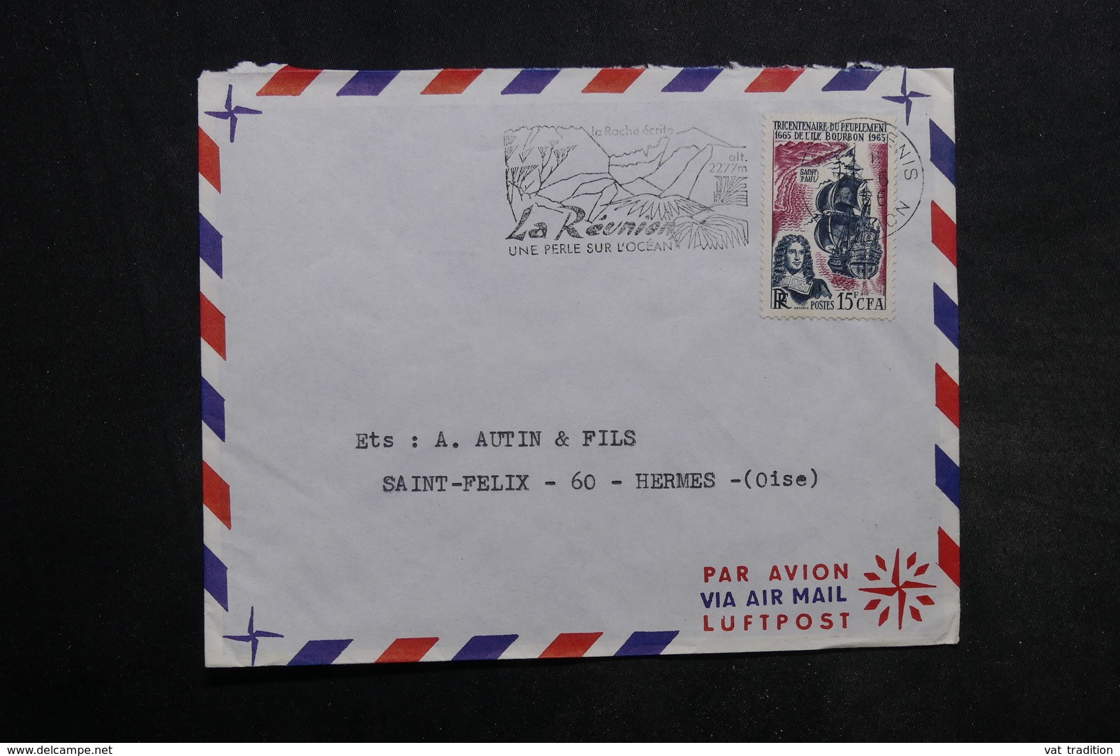 RÉUNION - Lot de 55 enveloppes , période 1970 - L 34243