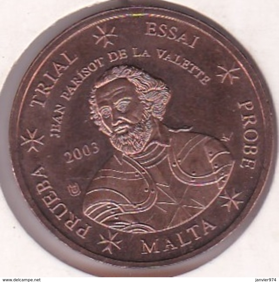 Malte. 2 Cents 2003. Specimen. Essai Probe - Autres & Non Classés