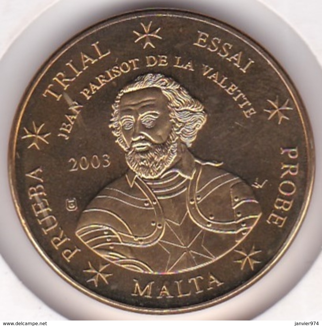 Malte. 50 Cents 2003. Specimen. Essai Probe - Otros & Sin Clasificación