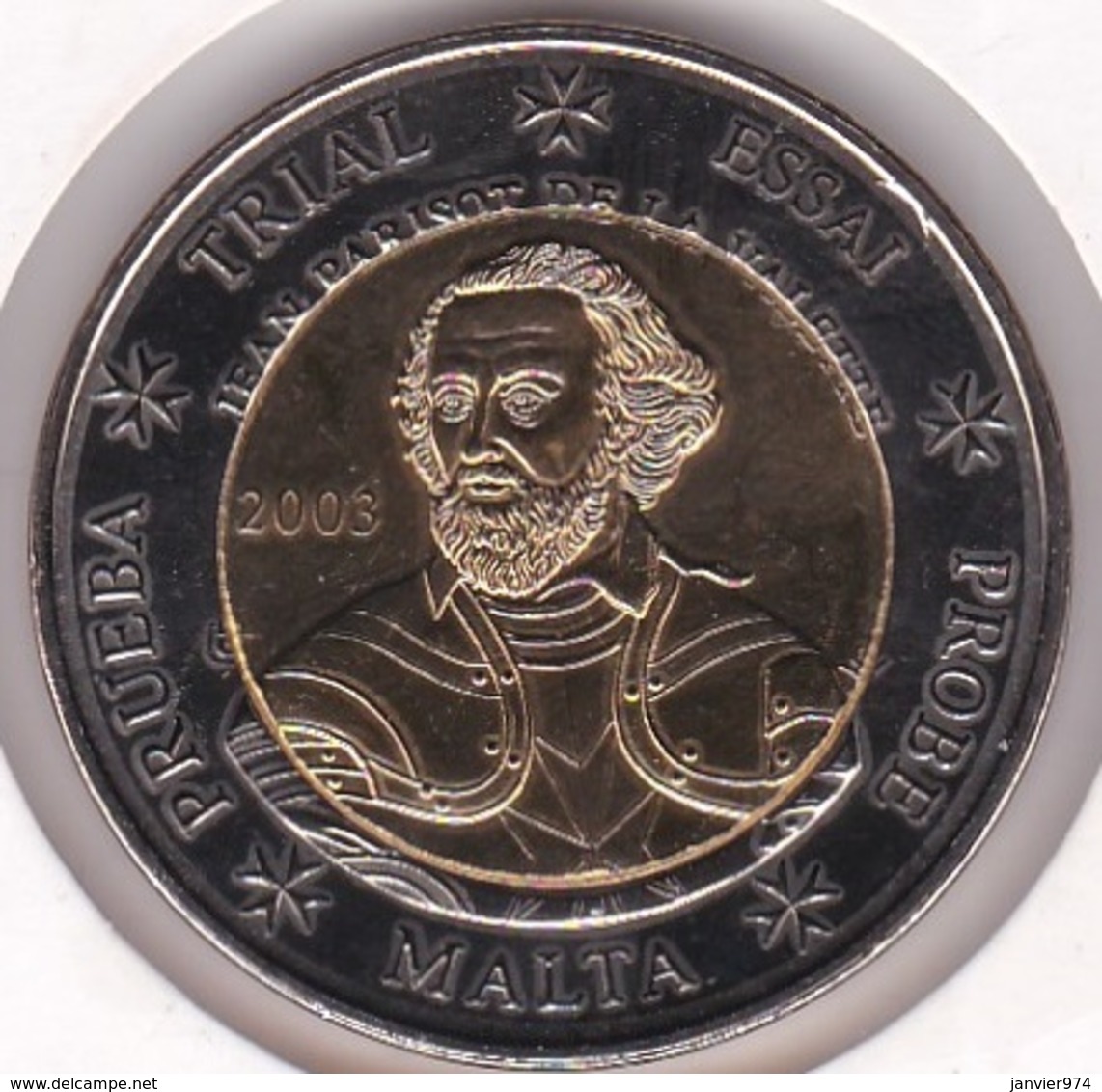 Malte. 2 Euro 2003. Specimen. Essai Probe - Pruebas Privadas