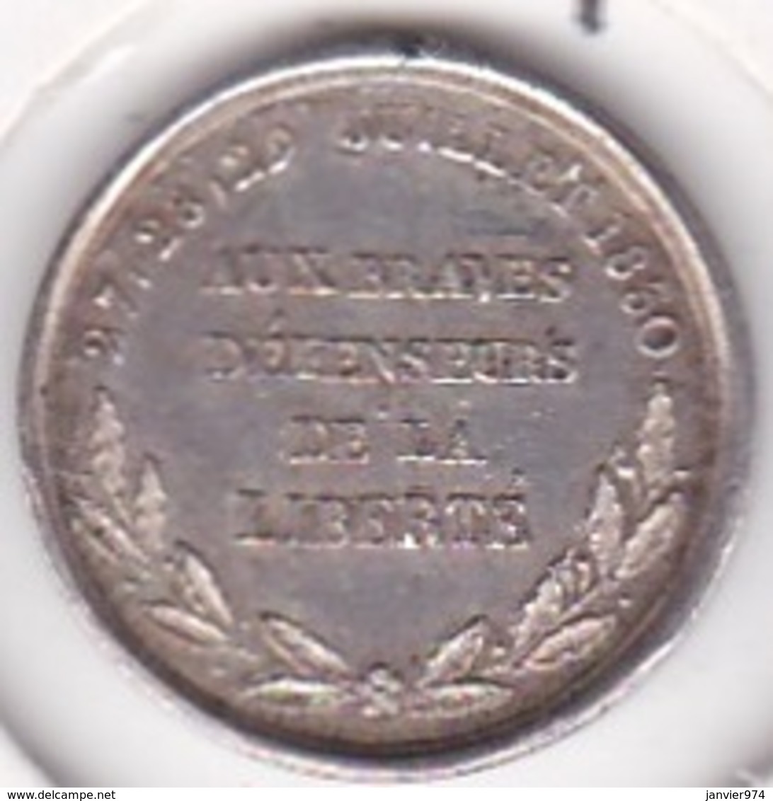 Medaille Argent Louis Philippe I Aux Braves Défenseurs De La Liberté 1830, Par Dubois - Other & Unclassified