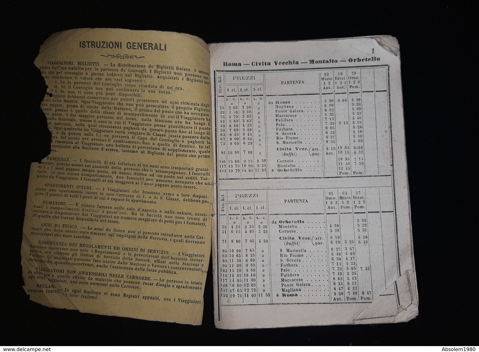 1867 GUIDA DEI VIAGGIATORI FERROVIE ROMANE GUIDE CHEMINS FER ROMAINS ITALIE FRANCE SUISSE PUBlCITE HOTEL  ITALIA - Dépliants Turistici