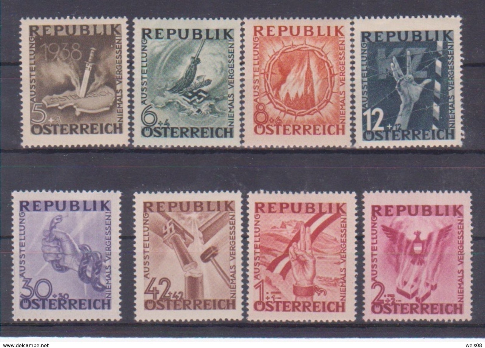 Österreich 1946:  "ANTIFA-Ausstellung"  Kpl.Satz Postfrisch Luxus - Unused Stamps