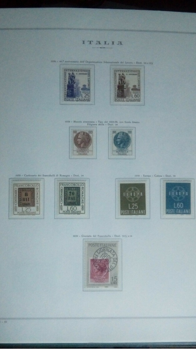 Francobolli Italia Repubblica Emissioni 1955 - 1978 Italy Stamps - Collezioni (in Album)