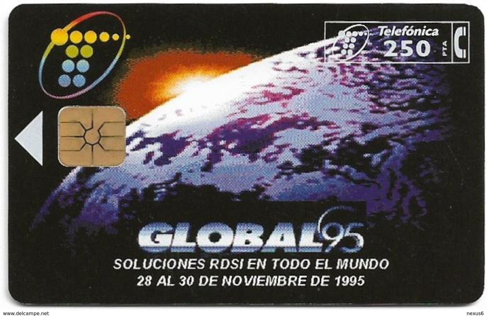 Spain - Telefónica - Global '95 - G-009 - 250PTA, 11.1995, 6.100ex, Used - Danke-Schön-Karten