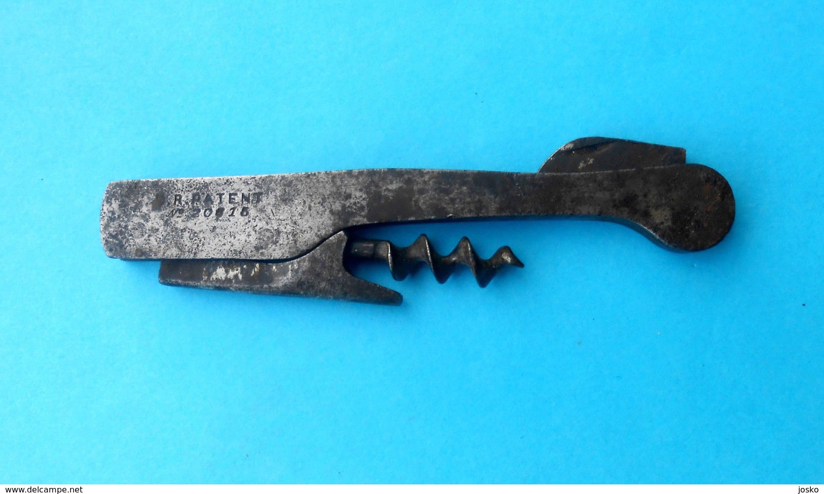 1882. WIENKE PATENT No. 20815 - original antique Germany corkscrew * wine opener korkenzieher tire-bouchon cavatappi vin