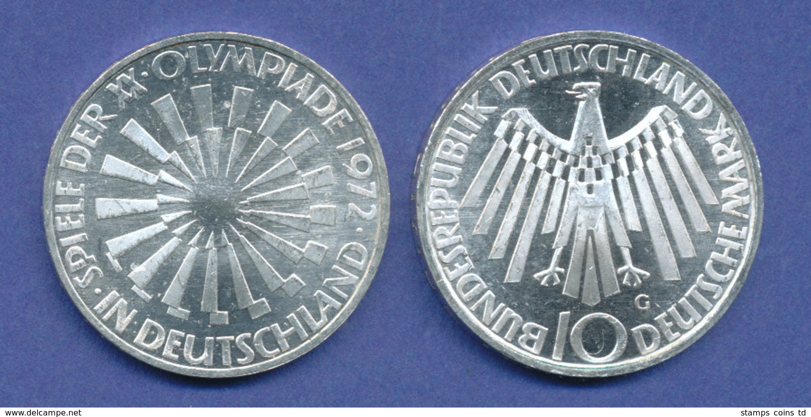 Olympische Spiele 1972, 10DM Silber-Gedenkmünze Spirale DEUTSCHLAND  -  G - Altri & Non Classificati