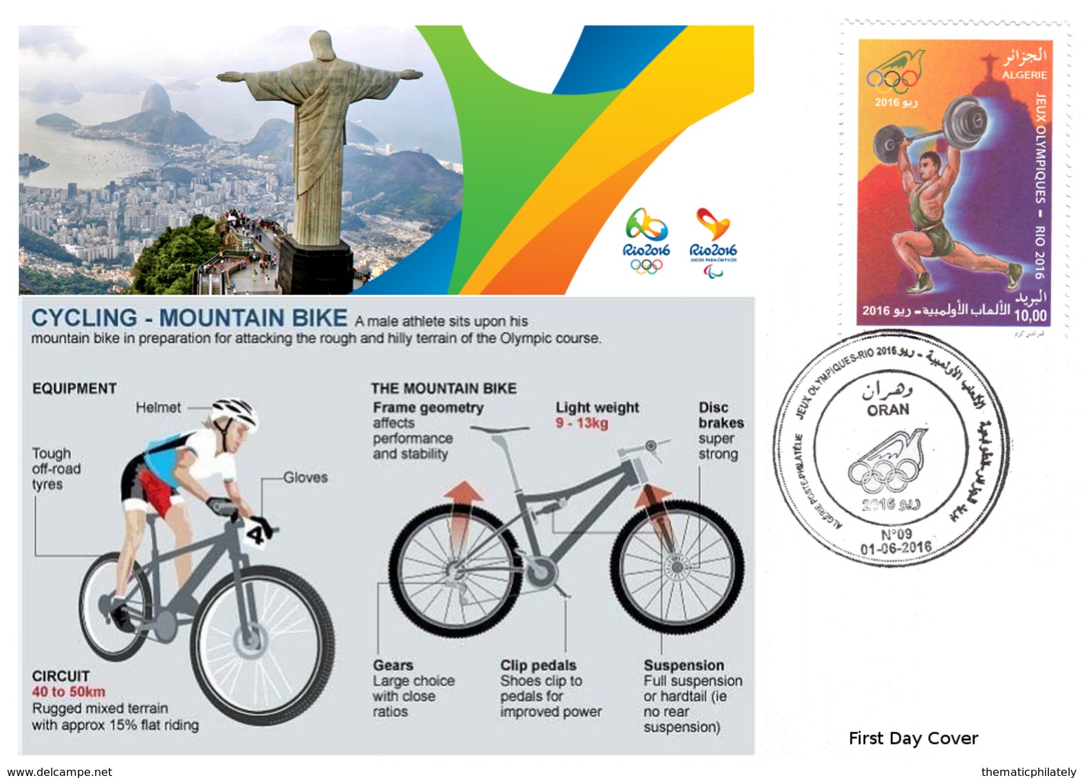 DZ Algeria 1747 Olympics Games Rio Brazil 2016 Jeux Olympiques Brésil Cycling Cyclisme Radfahren - Cycling