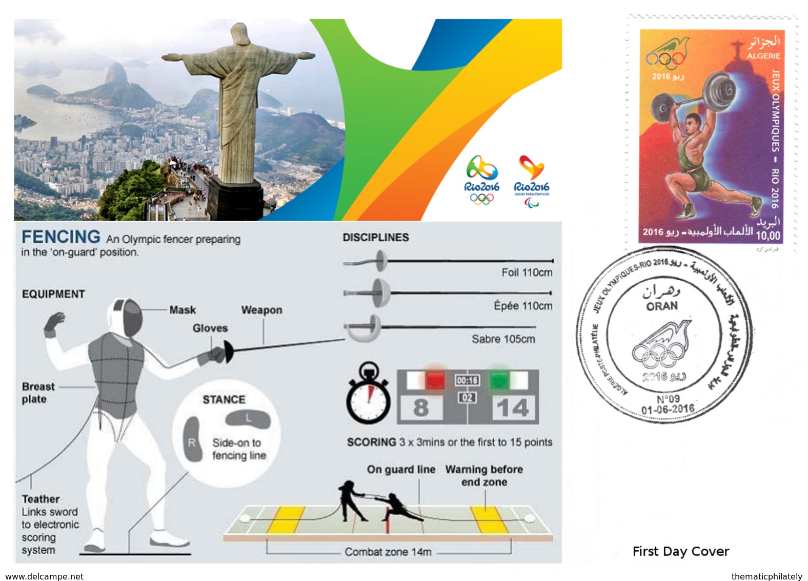 DZ Algeria 1747 Olympics Games Rio Brazil 2016 Jeux Olympiques Brésil Fencing Fechten Escrime - Fencing