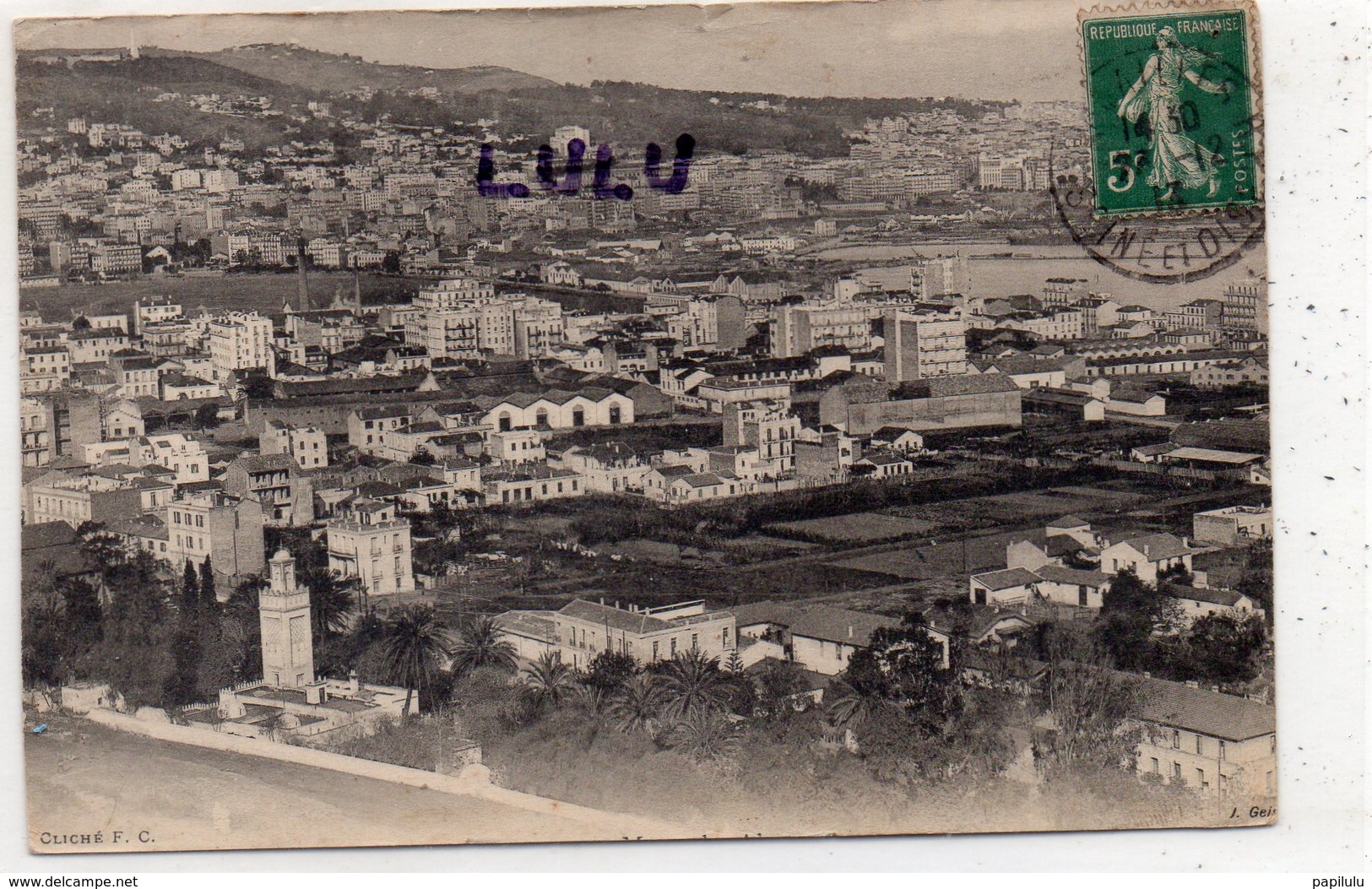 ALGERIE : Sans Légende , Alger Vue Prise De Mustapha ; Cliché F C - Scènes & Types