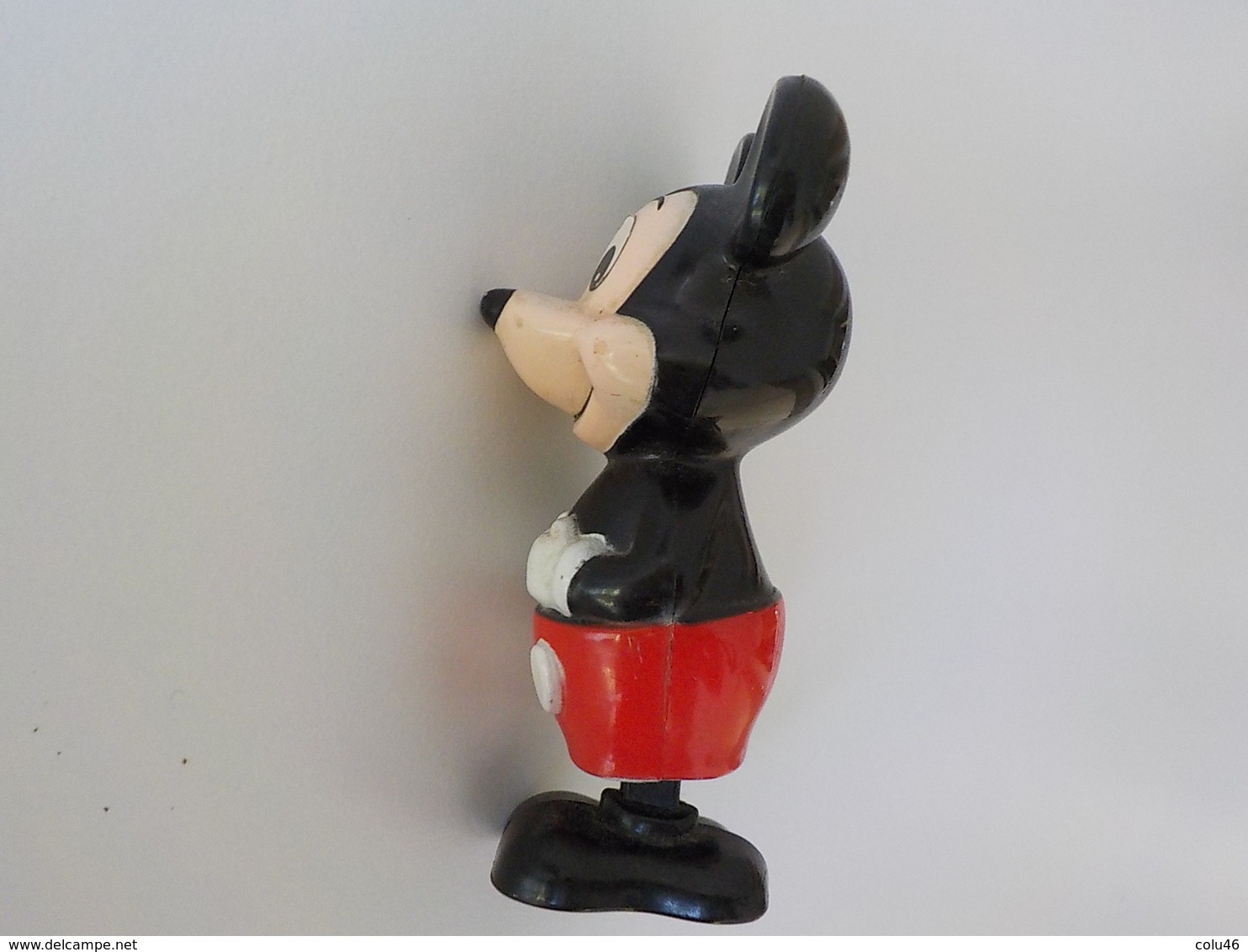 Figurine Avec Remontoir Mickey Mouse Walt Disney Pieds Articulés Le Marcheur - Jouets Anciens