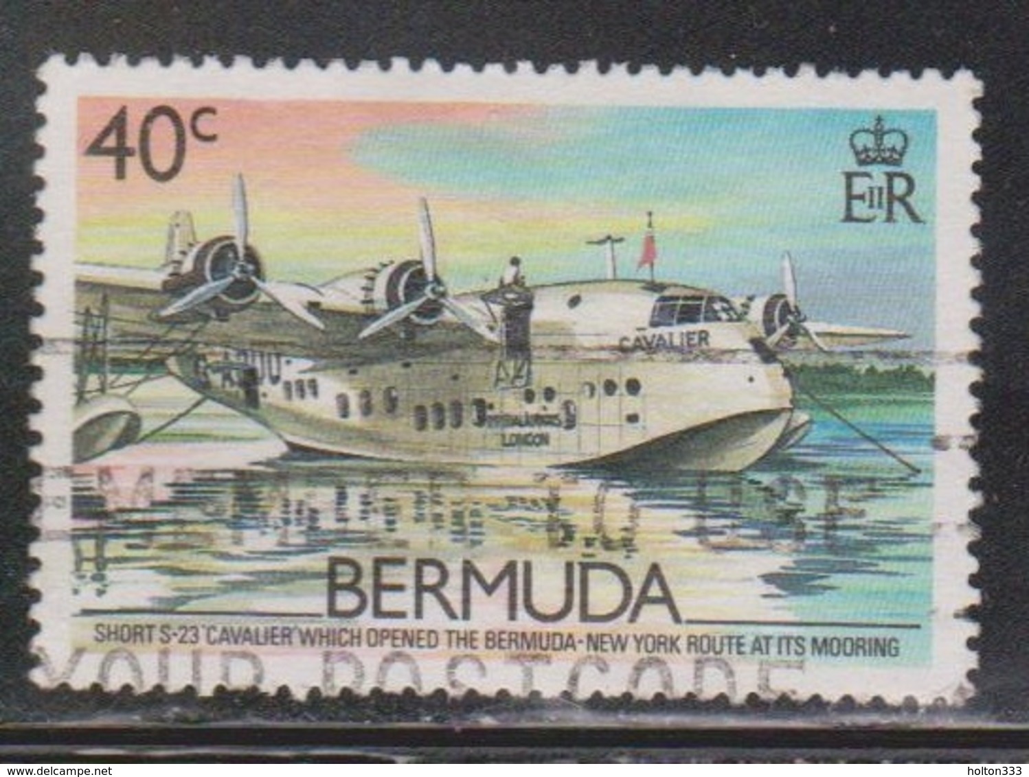 BERMUDA Scott # 525 Used - Airplane - Shorts S-23 Cavlier - Bermudes