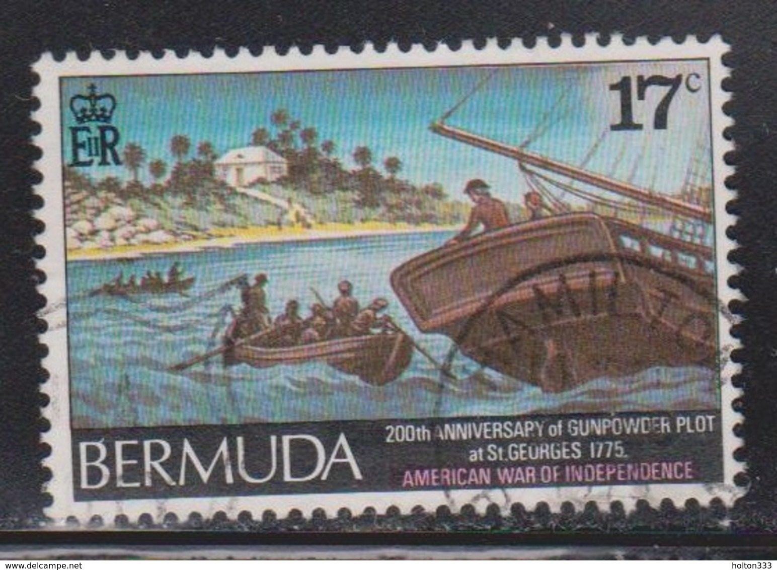 BERMUDA Scott # 330 Used - Gunpowder Plot At St George's - Bermuda