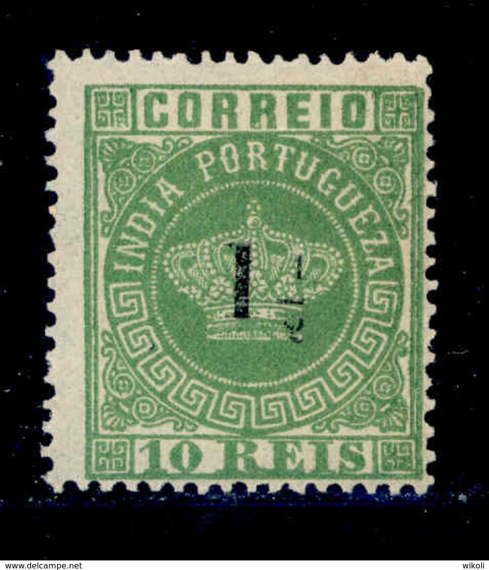 ! ! Portuguese India - 1881 Crown W/OVP (Perf. 13 1/2) - Af. 67c - MH - India Portoghese