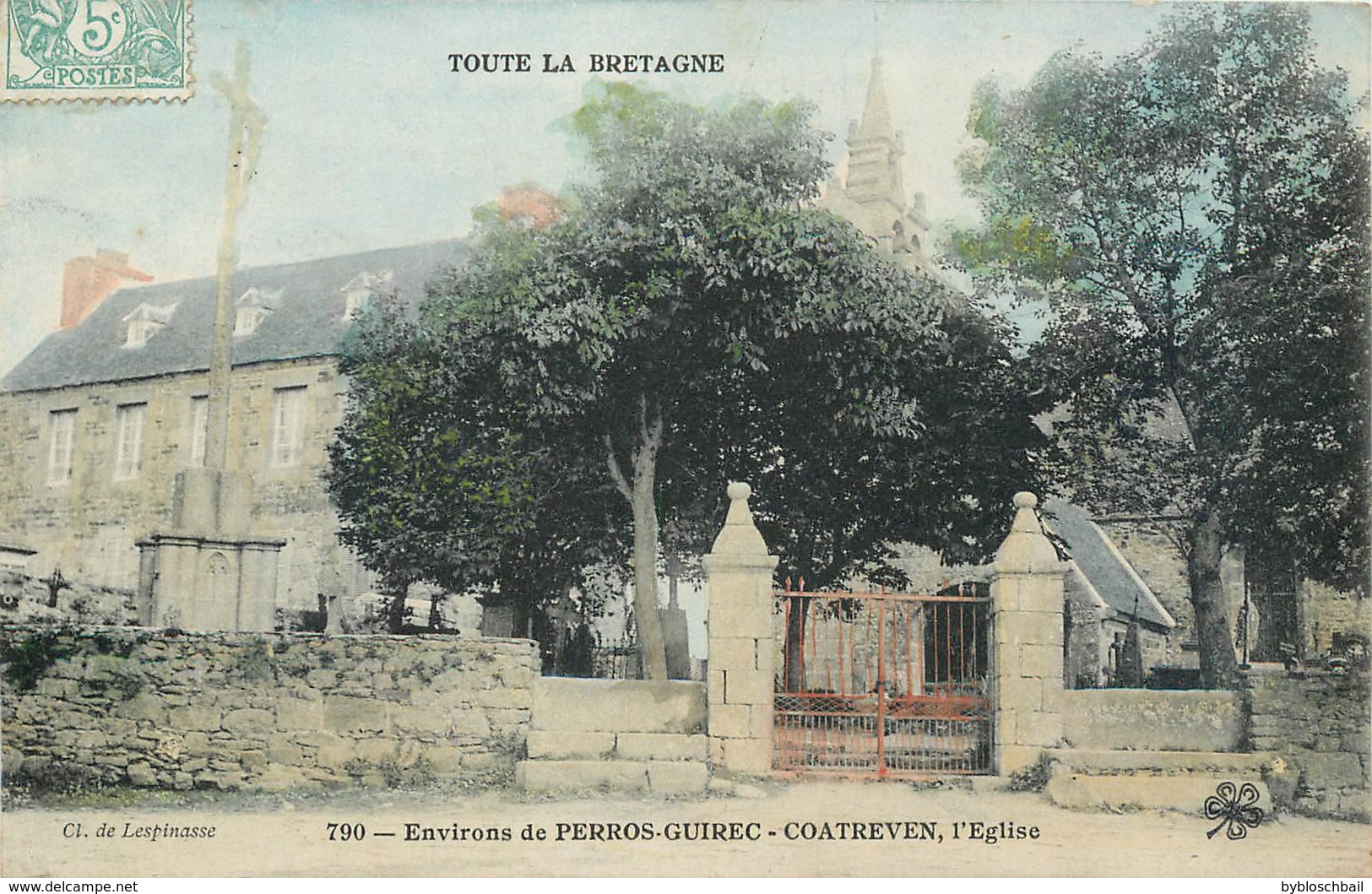 CPA 22 Côtes D'Armor Du Nord Environs De Perros Guirec - COATREVEN L'Eglise Colorisée - Autres & Non Classés