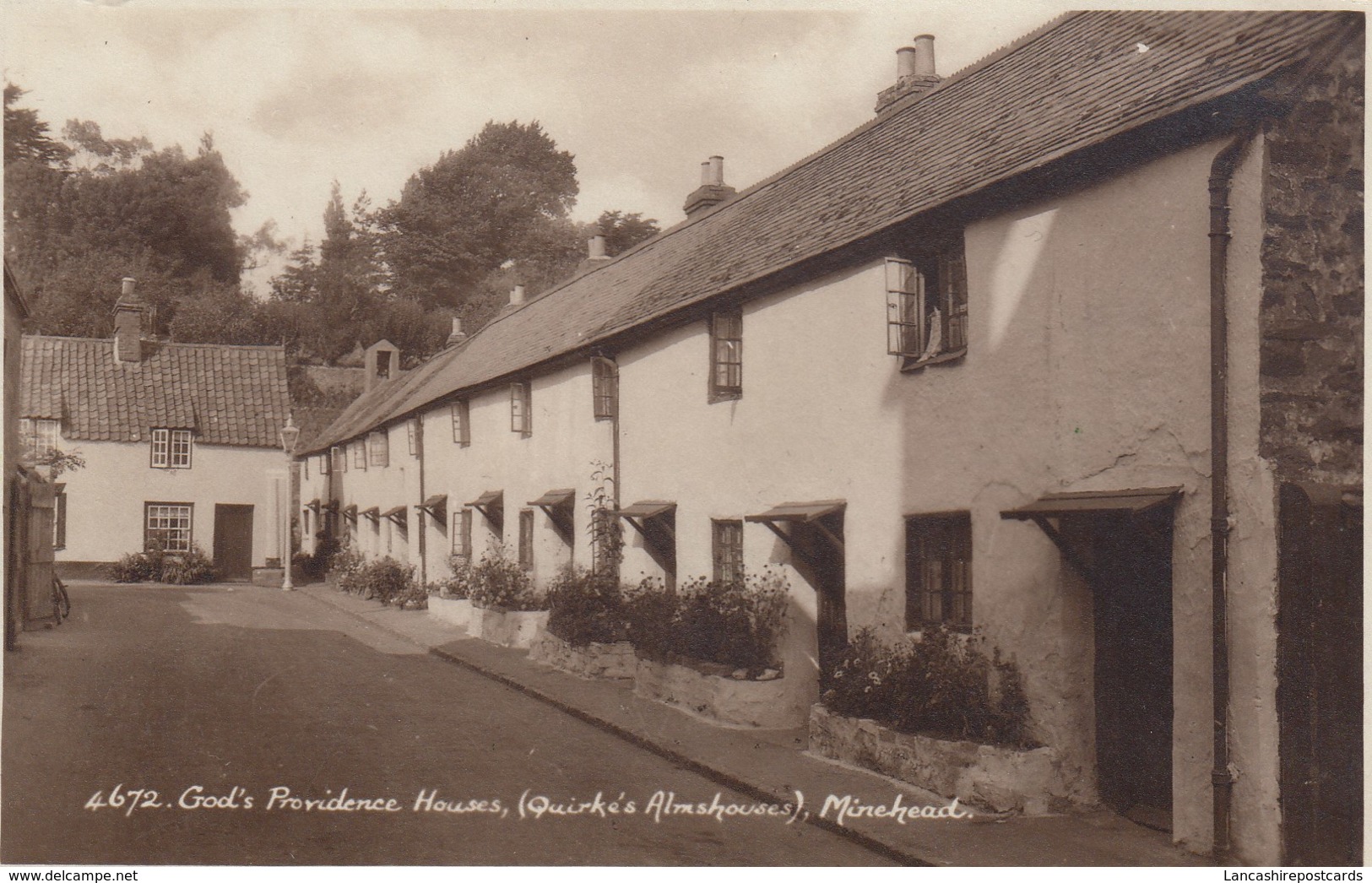 Postcard Minehead God's Providence Houses [ Quirke's Almshouses ] RP By Sweetman  My Ref  B13441 - Minehead