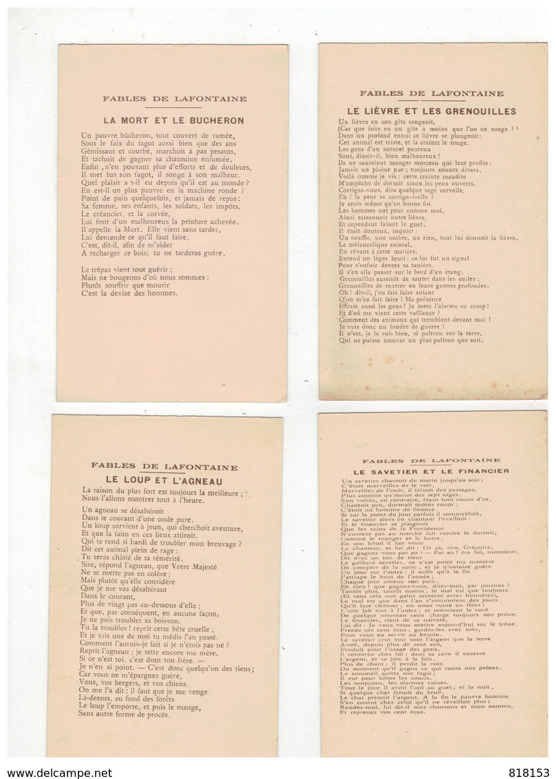 FABLES DE LAFONTAINE D'après Gustave Doré  4 Kaarten - Contes, Fables & Légendes