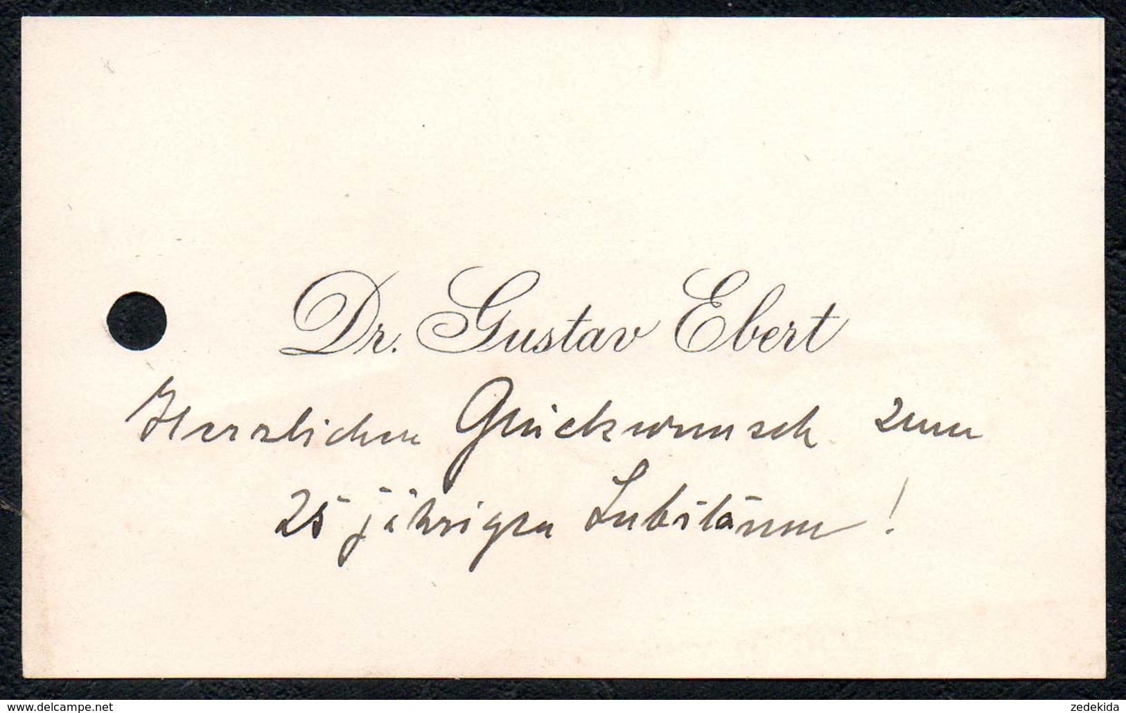 C5123 - Dr. Gustav Ebert -  Visitenkarte - Visitenkarten