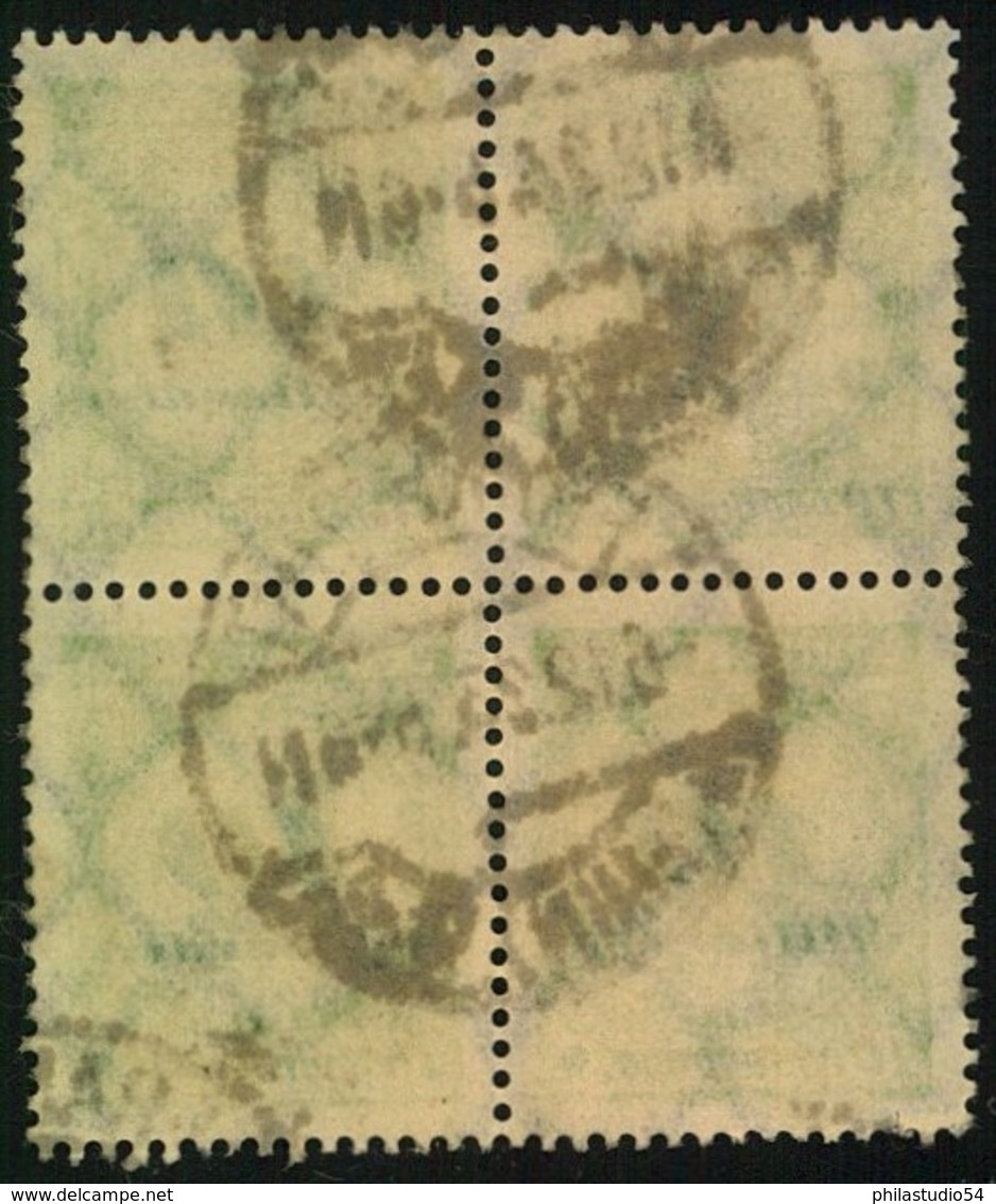 1923, 10 Milliarden, Viererblock Gestempelt FRANKFURT (MAIN) 5.12.23 - Used Stamps