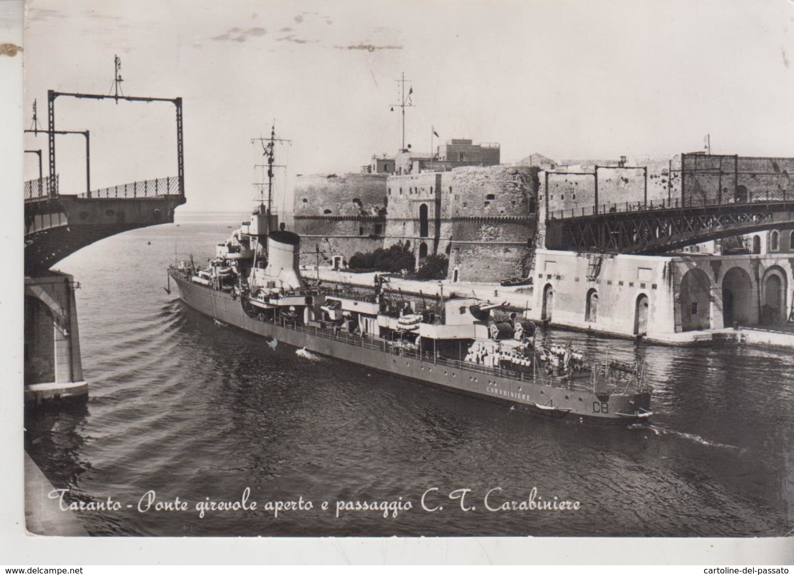 TARANTO PONTE GIREVOLE APERTO E PASSAGGIO C.T. CARABINIERE - Taranto