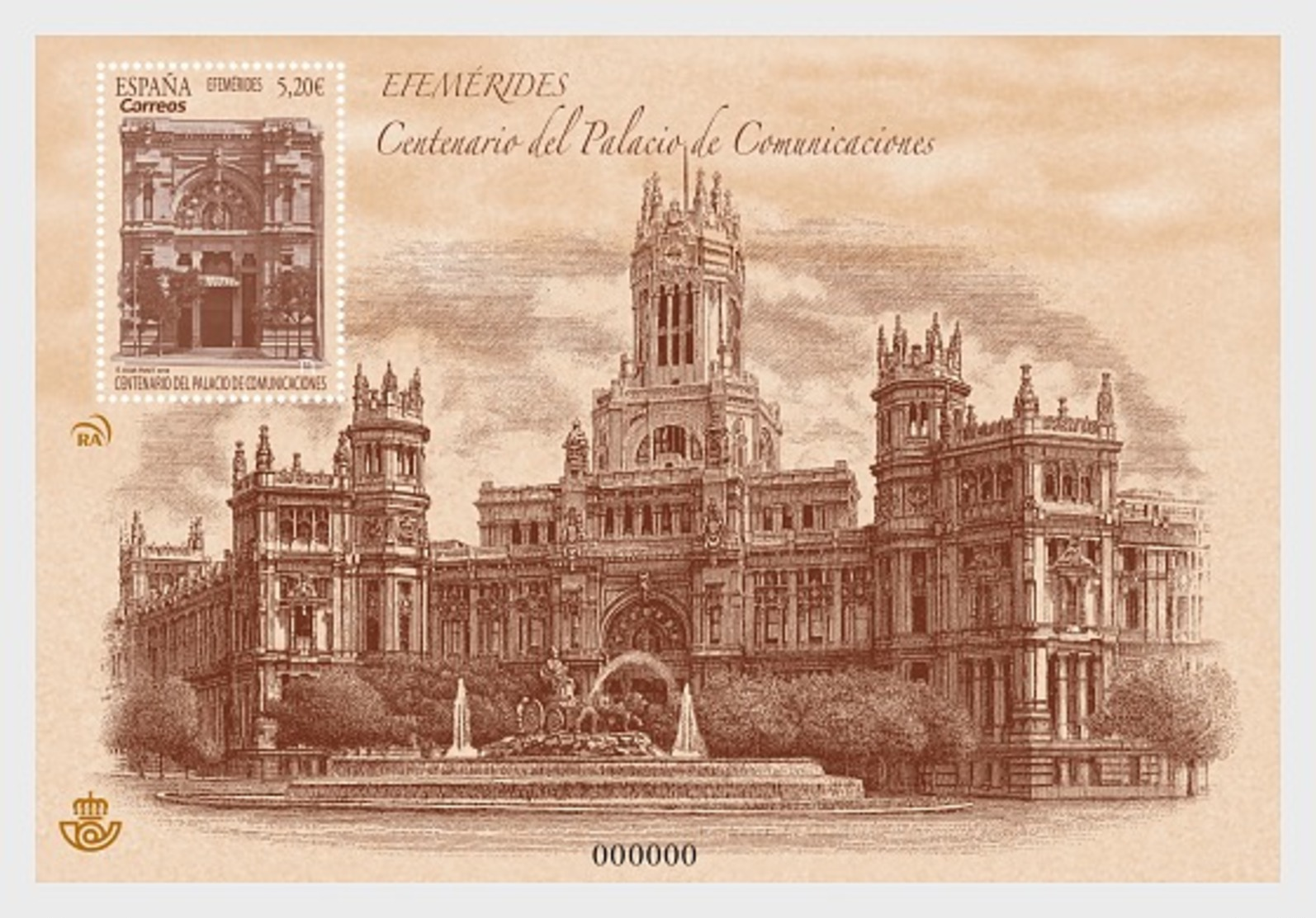 H01 Spain 2019 Centenary Of Cibeles Palace MNH ** Postfrisch - Ungebraucht