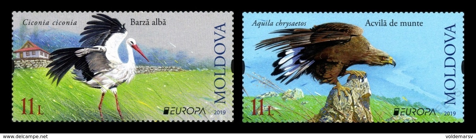 Moldova 2019 Mih. 1096/97 Europa. National Birds. Fauna. White Stork And Golden Eagle MNH ** - Moldavia