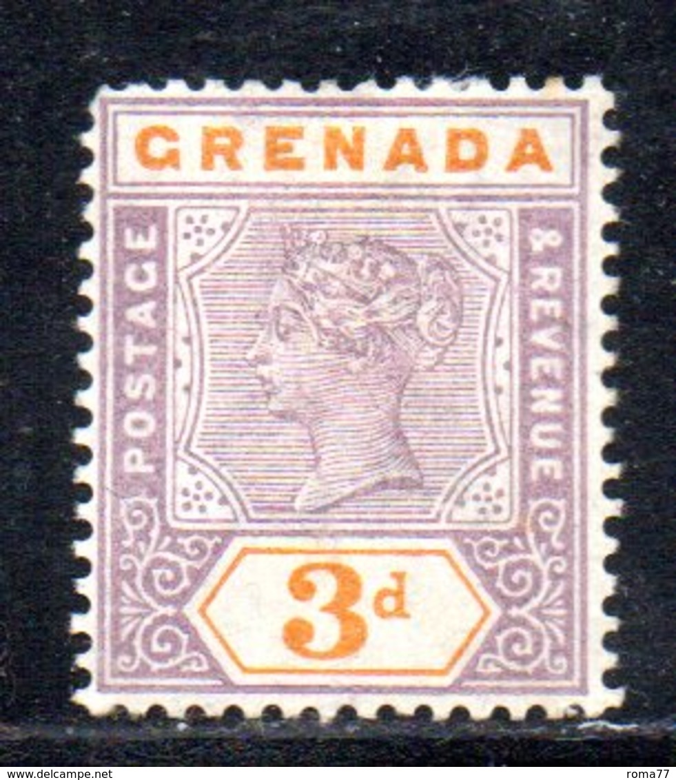 APR1612 - GRENADA 1895, Yvert N. 33  *  Linguella Forte  (2380A) - Grenada (...-1974)