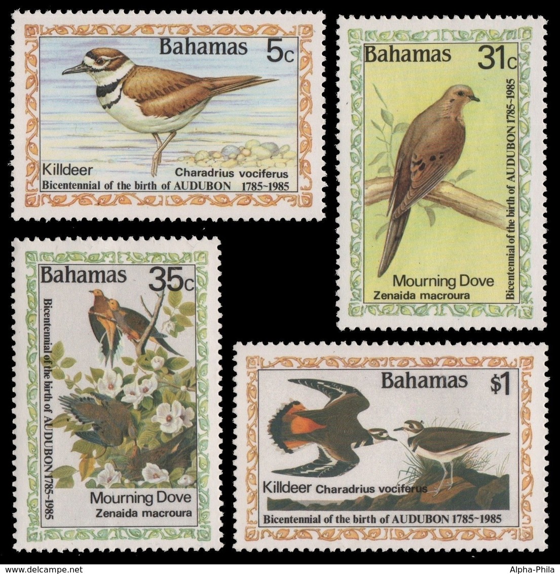 Bahamas 1985 - Mi-Nr. 590-593 ** - MNH - Vögel / Birds - Audubon - Bahamas (1973-...)