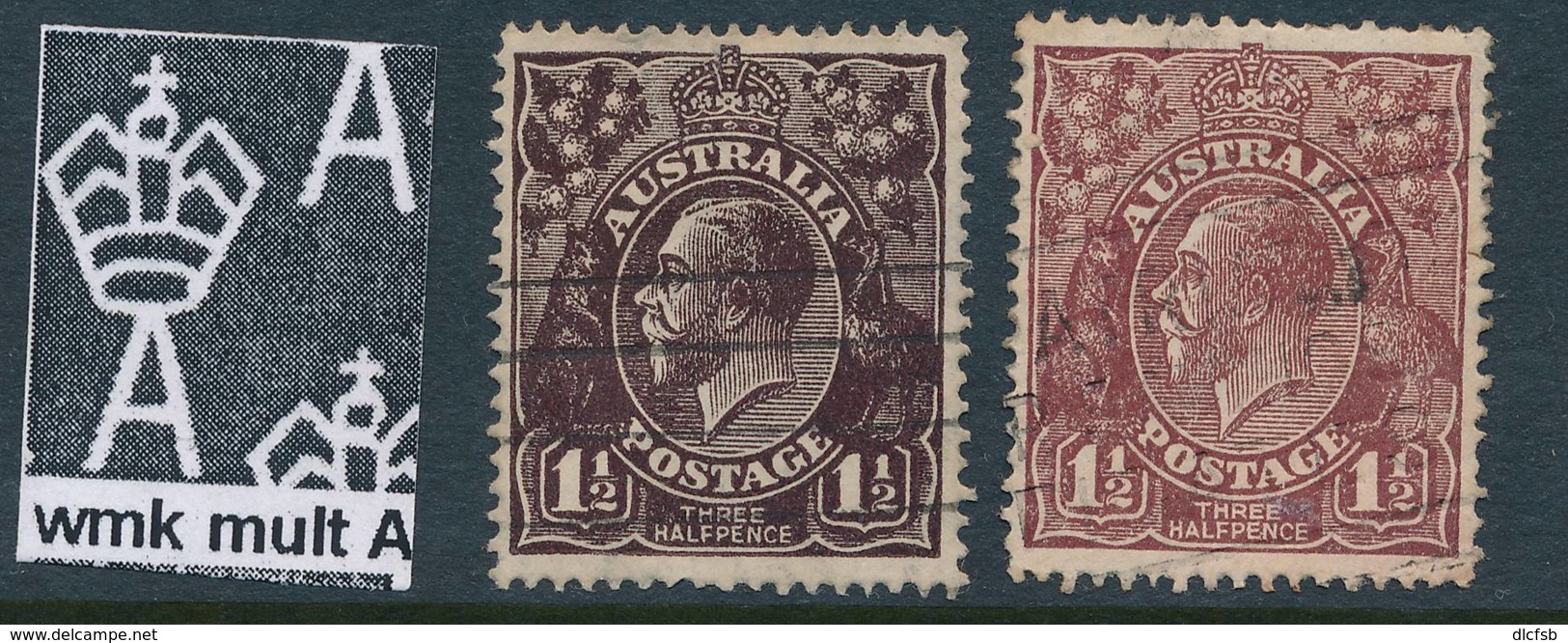 AUSTRALIA, 1918 1½d Brown, Black Superb Used Fine Centered - Gebruikt