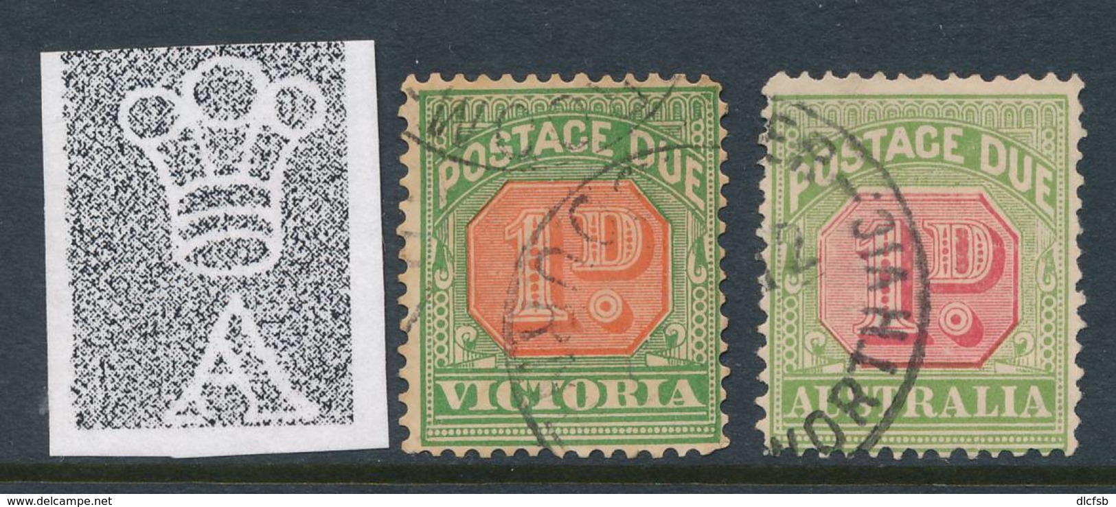 AUSTRALIA, POSTAGE DUE  1909 1d (type I+II) P12x12½ VFU, SGD64, D64b, Cat £6 - Strafport