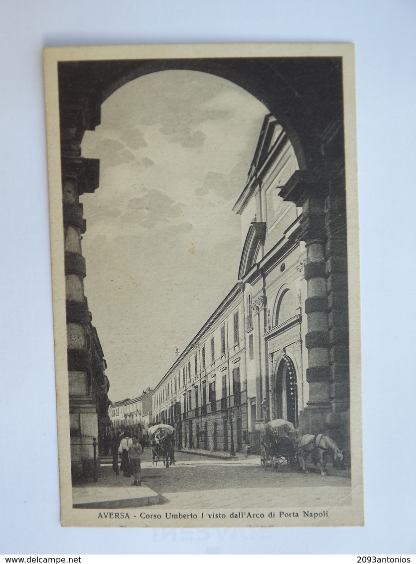 Q96 CARTOLINA AVERSA  CASERTA    VIAGGIATA 1934 - Caserta