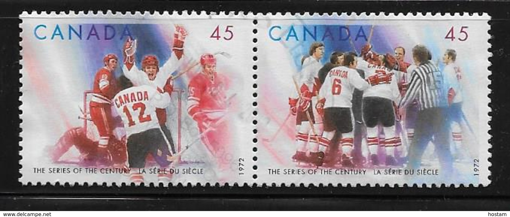 CANADA 1997,USED #1660ii, 25th Anniversary Of The First Canada/Soviet Hockey Series - Blocs-feuillets