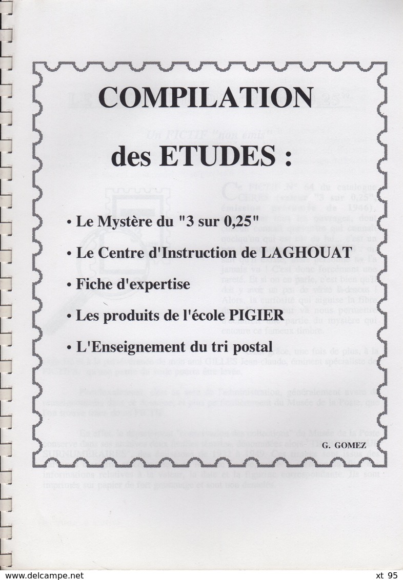 Timbres Fictifs - Lot De 3 Etudes - +85 Pages - G. Gomez - Frais De Port 3.50€ - Sonstige & Ohne Zuordnung
