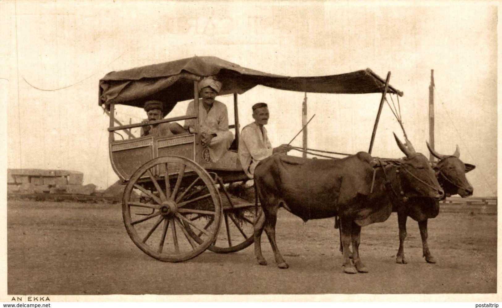 VERY RARE     INDES AN EKKA ATTELAGE   INDIA  INDIEN - India