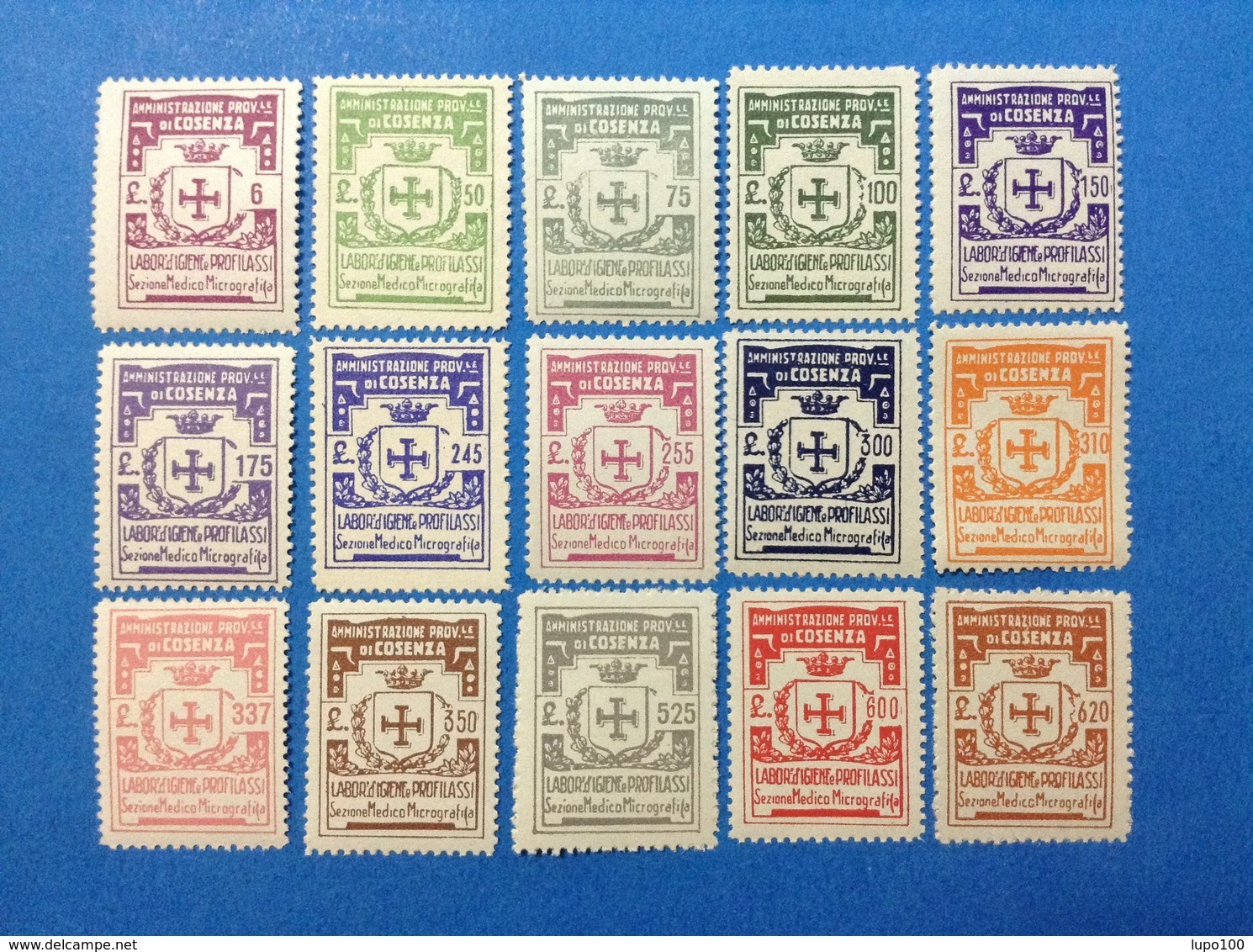 ITALIA LOTTO 15 MARCHE DA BOLLO NUOVE MNH** IGIENE E PROFILASSI LOCAL MUNICIPAL STEMPELMARKE FISCAUX REVENUE - Revenue Stamps