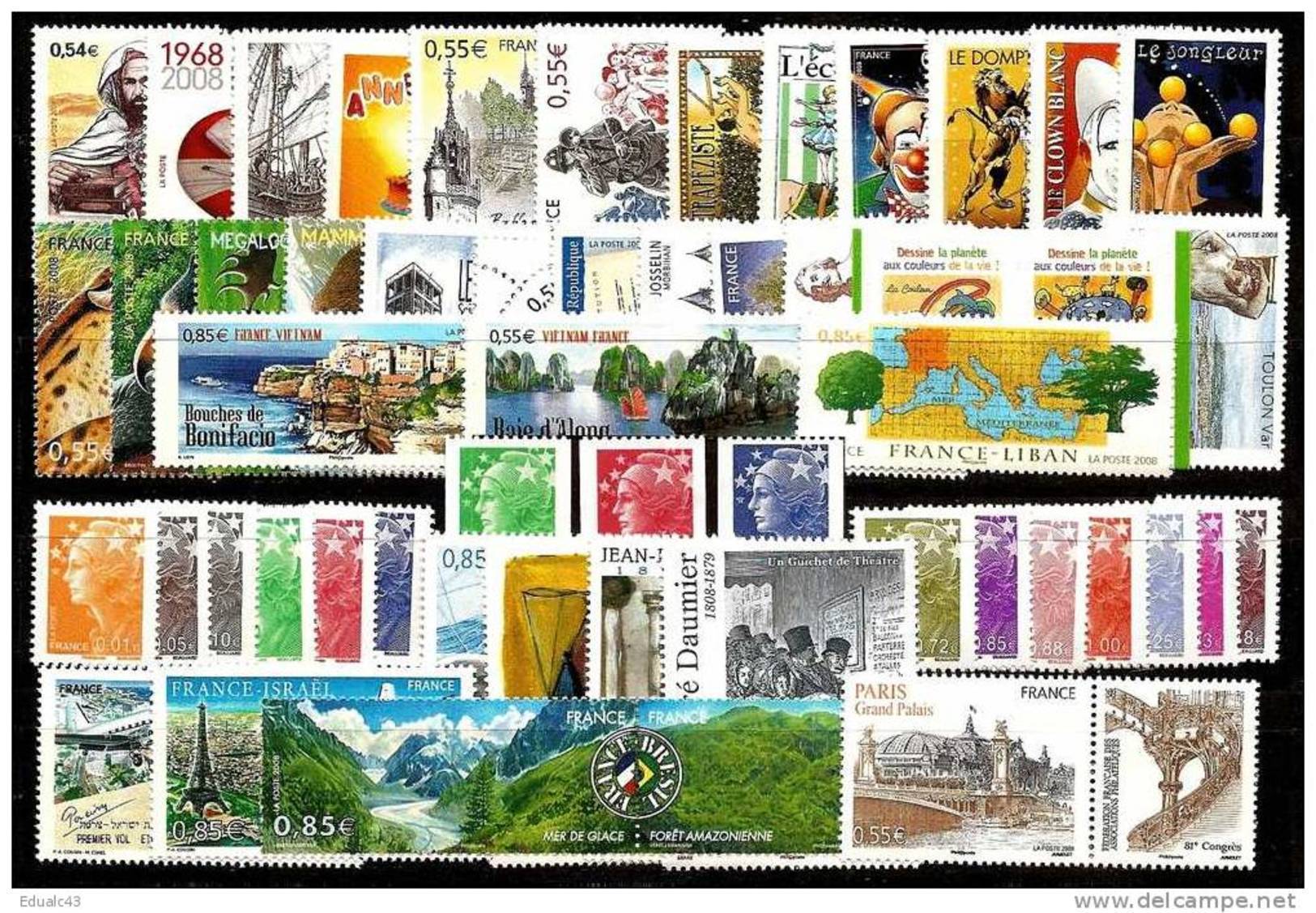 FRANCE - Année Complète 2008 - NEUF LUXE ** 200 Timbres - SUPERBE - 2000-2009