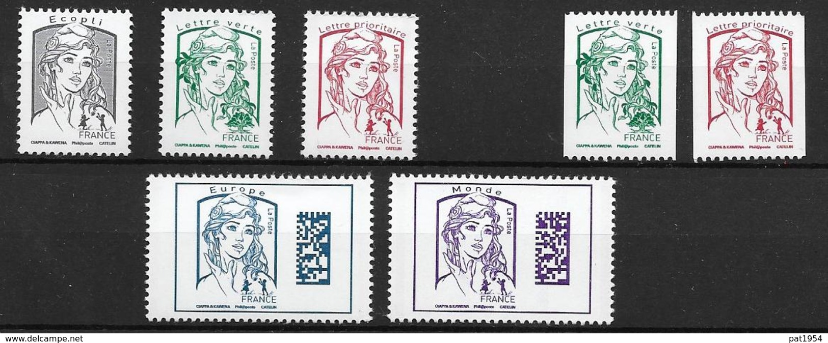 France 2016 N°5014/5020 Neufs Marianne De Ciappa à La Faciale - Unused Stamps