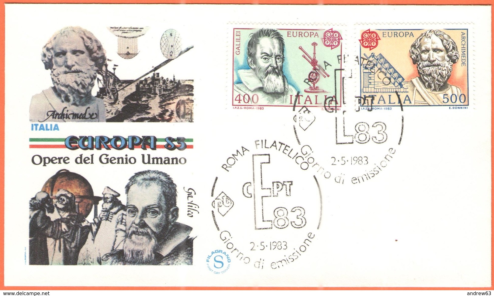 ITALIA - ITALY - ITALIE - 1983 - Europa Cept - Roma - FDC - Filagrano - 1983