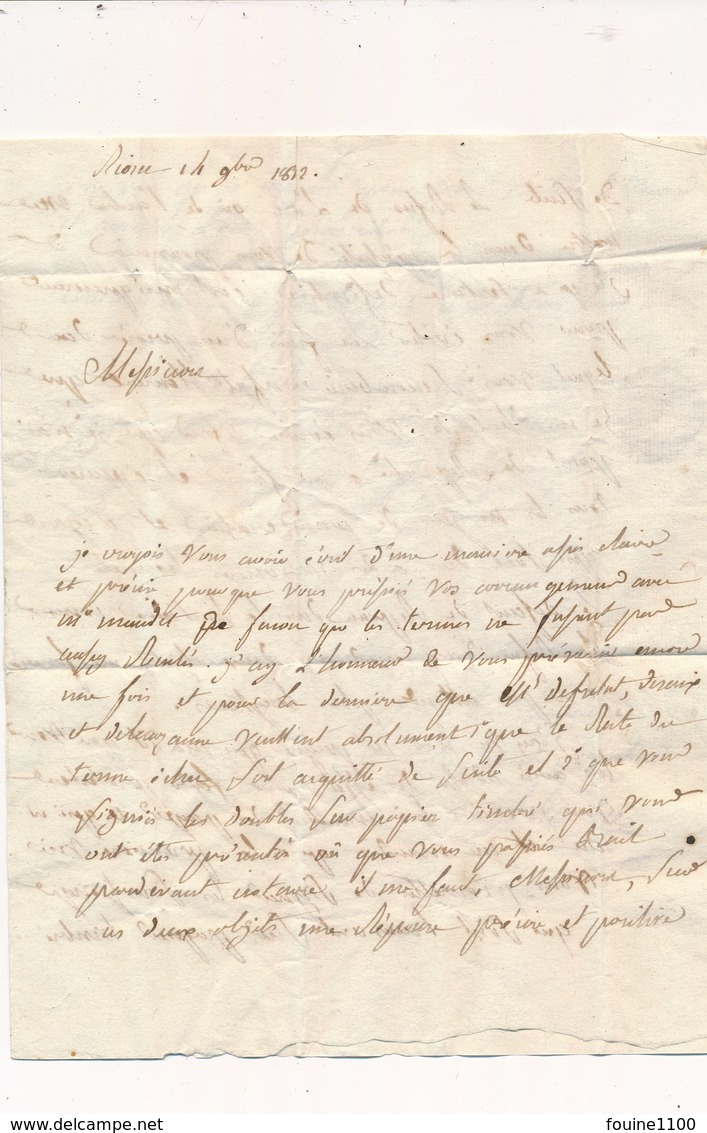 Courrier De 1812 De RIOM Pour Un Propriétaire à BELLENAVES - 1801-1848: Précurseurs XIX