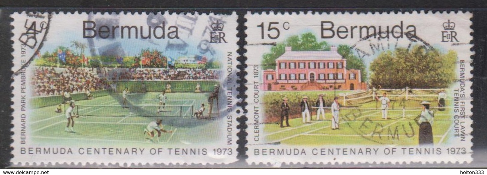 BERMUDA Scott # 304-5 Used - Centenary Of Tennis In Bermuda - Bermuda