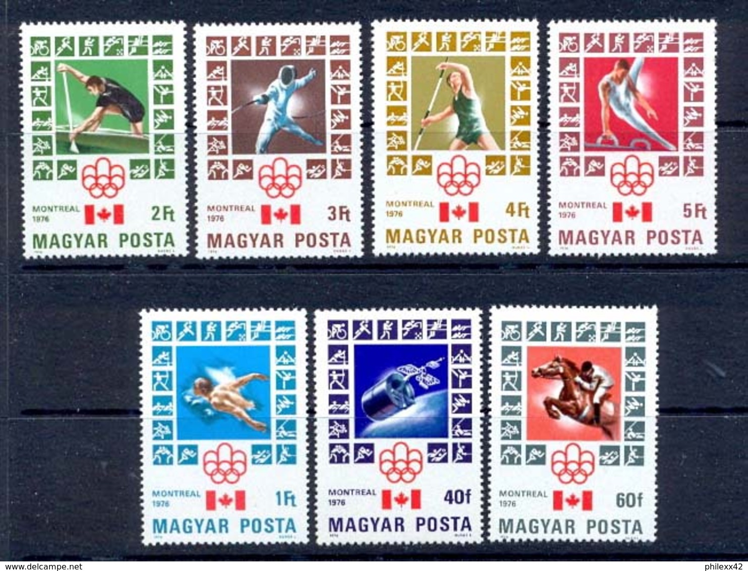 027 Hongrie (Hungary) MNH ** N° 2501 / 2507 Jeux Olympiques (olympic Games) MONTREAL 1976 COTE 5 Euros - Summer 1976: Montreal